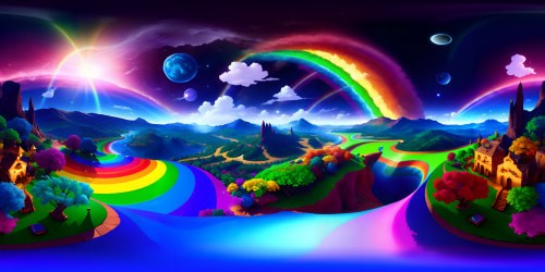Surreal rainbow land