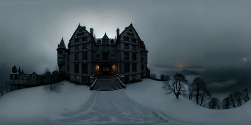 Perfect prompt: A haunting, ominous gothic manor shrouded in thick fog, eerie moonlight illuminating sinuous shadows, shattered windows mirroring malevolent glares, a pervasive sense of eerie dread, decay and filth depicted in flawless ultra high resolution, a chilling masterpiece of unsettling terror.