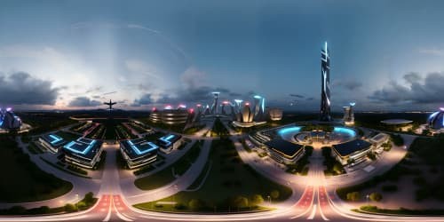 sky view night city lights