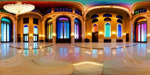 A lavish, exquisite playroom embellished with opulent crystal chandeliers, gleaming marble floors, walls painted in a spectrum of rainbow colors, luxurious velvet furniture, basking in radiant sunlight filtering through stained glass windows, a visual masterpiece in flawless ultra-high resolution.