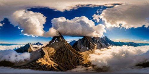 An awe-inspiring panoramic view of a meticulously crafted miniature mountain range, featuring impeccable textures, intricate details, and vivid hues, set beneath a pristine, crystal-clear sky, ideal for a high-resolution masterpiece capture.