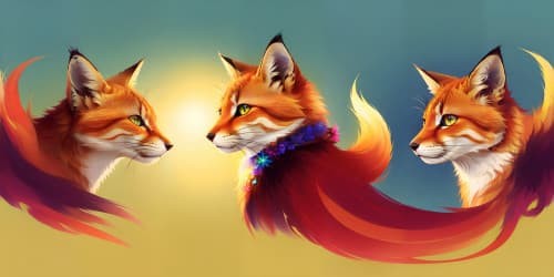 Beauty in fur, cat ear, fox tail 