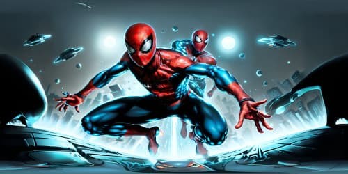 SPIDERMAN in all black suit