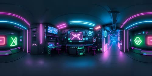 cyber punk realistic neon night