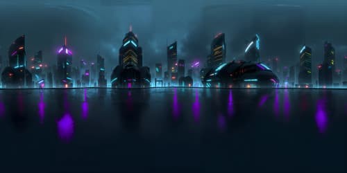 cyberpunk city in daytime, with a view angle standing in tall building