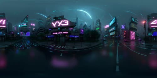 Pixar-style VR360, ultra high res, adorable, cyber city marvel. VR360 brilliance, pastel color burst, neon glow, holographic billboards array, radiant future skylines. Masterpiece quality, highest resolution, entrancing virtual reality.