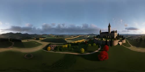 medival castle NIGHT countryside