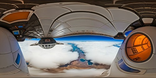 Inside a massive spaceship from the future traveling at warp speed