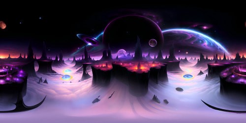 Masterpiece quality VR360, ultra-high res, intense obsidian skies, eclipse dominated. Velvet night, cosmos revealed, galaxies swirling. VR360 view of starry expanse, surreal style. Luxurious darkness, punctuated by celestial bodies, stellar constellations. Black, dark, dramatic.