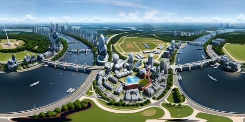 3d render of  london city