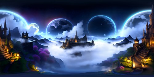 In the sky floating above the cloud