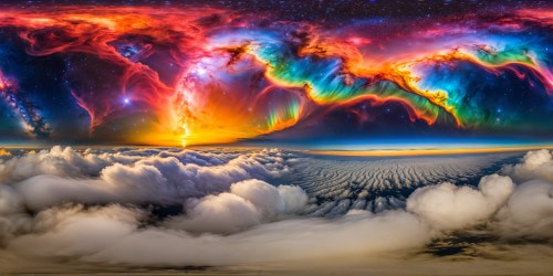 An awe-inspiring celestial masterpiece unfolds in the vast cosmic expanse, with a breathtaking nebula revealing intricate stellar nurseries, luminous gas clouds, and a celestial tapestry of vibrant colors and light, all flawlessly rendered in ultra-high resolution.