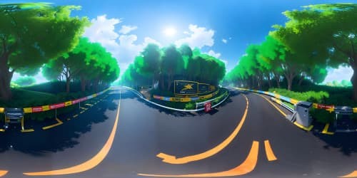 birds eye view of a big race track