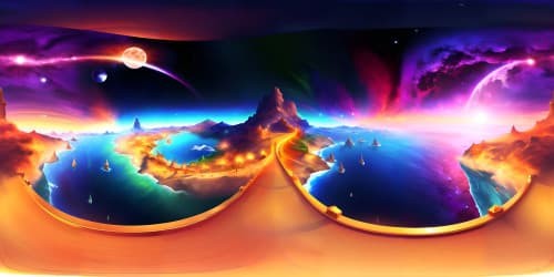 lunar enviroment with earth in the sky