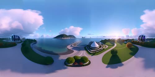 sky view city skyline waterfront