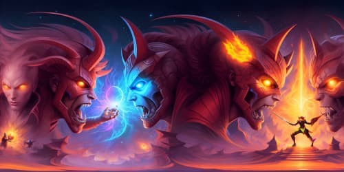 Gods fighting demon gods 