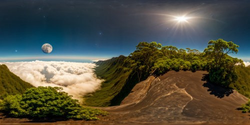 Immaculate moon base crowned by a flawless glass dome, capturing the Earthrise in stunning detail, lush vegetation thrives below the pristine sky, bathed in soft, ethereal light of unparalleled clarity in ultra-high resolution, a true digital masterpiece.