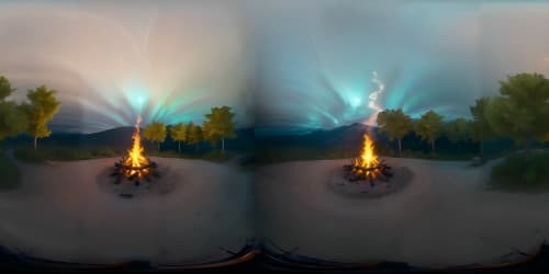 bonfire at dream lake