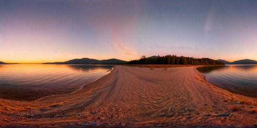 An exquisite lakeside vista at twilight, reflecting the serene sky ablaze with soft pastel hues, a flawless high-resolution masterpiece captured at the perfect moment.