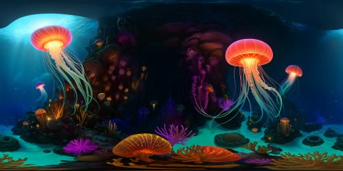 Masterpiece VR360 deep-sea spectacle, ultra-high-resolution coral labyrinth, prismatic elegance in 4K. Luminous jellyfish flares, sea canyons sprinkled with sunken relics. VR360 quality, chiaroscuro prospects intensified by ultra-HD textures. Grandeur of sea-bottom in ultra-HD, deep-sea extravaganza.