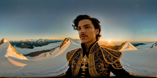 Exquisite, intricately detailed rendering of Prince Nikolai from "Shadow and Bone," flawlessly captured in ultra-high resolution, showcasing every magnificent detail and nuance in a mesmerizing digital masterpiece.