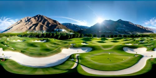 birdseye view over ga et palm springs golf course