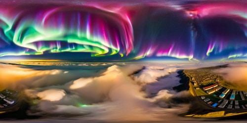 An ancient extraterrestrial city of crystalline structures, reflecting a kaleidoscope of colors, under a resplendent ethereal aurora borealis, the textures and intricate designs captured flawlessly in stunning 8K resolution.