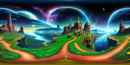 Christian masterpiece, ultra-high-res VR360. Galaxies, nebulous star clusters, distant planets. Realistic, divine design. Gleaming celestial bodies, ornate heavenly gates. Angelic presence, luminescent crosses in the cosmos. VR360, ethereal, tranquil, awe-inspiring.