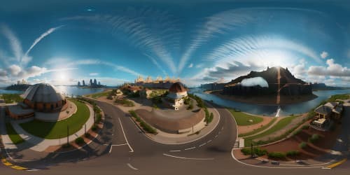 Masterful VR360 panorama, ultra-high resolution, intricacy in detailing, breathtaking clarity, top-tier digital painting style