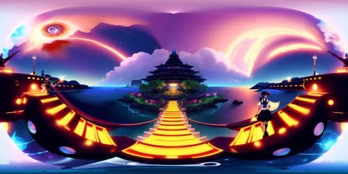 One piece character Nami in short hair and T-shirts. standing in a ship