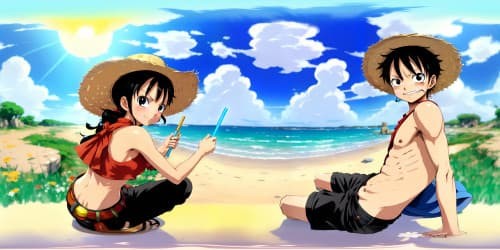  Luffy (One Piece character)(with a Straw hat)
