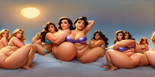 caucasian disney princesses squatting in a circle, arms behind the head showing armpits, close up, legs spread  Supple skin details, captivating curves, multiple models' line-up. Softly lit full figures, magazine-inspired aesthetics, proud full glow. Profound exploration of form, idealized shapes, artistry. Full-figured glory with soft light illumination, ultra-high res quality, visible belly, slim waist