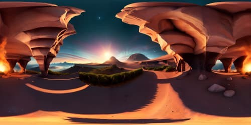 alien landscape with valcano