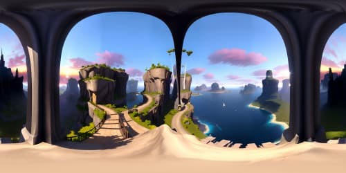 Ultra high-resolution VR360 scene, city skyline masterpiece in picture frame. Modern apartment interior, minimalistic style, sleek furniture, expansive floor-to-ceiling windows. Breathtaking VR360 view, evening cityscape, surreal art style, glowing spectacular sunset. Soft, ambient indoor lighting.