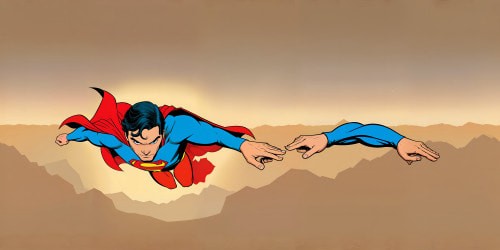 Flying with Superman