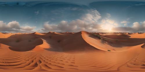 sandy sunset in a desert. the sky is covered in sands, and seemed yellow. 