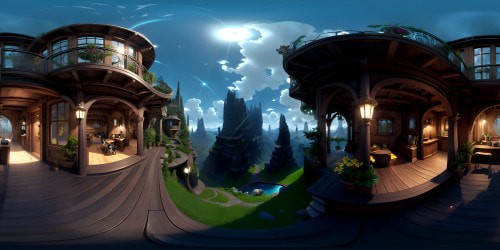 A room full of frenchiec dogs with big glass windows overlooking a forest