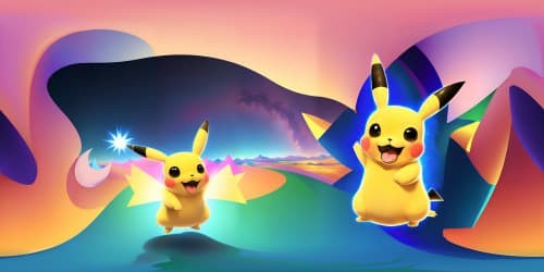 Pikachu holds a marshmallow