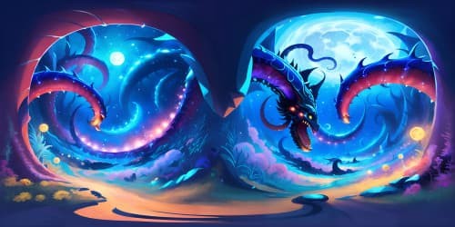 moon space squid tentacle galaxy ocean monster