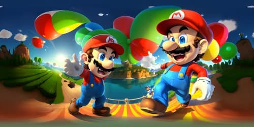 super Mario wonder character Mario and Luigi (in green pants and cap)