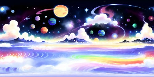 Fluttering ribbons of light, swirling colors in VR360 - like cosmic ballerinas in the solar ballet. Extravagant nebulae, swirling galaxies, ultra high-resolution VR360 view. Style: impressionist color palette, Monet's dynamic brush strokes, abstract movement interpretation.