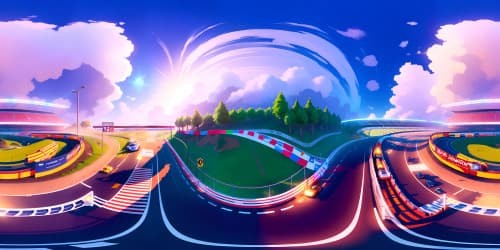 big race track with cars on it