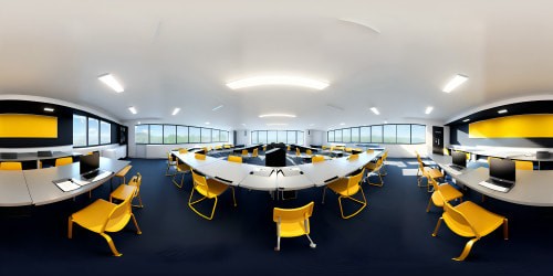 Futuristic college classroom