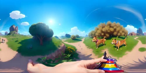 a cute dog on the gross under the sunshine