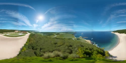 THE OVERLOOK(from a very high place)  of the ocean with an Oversea Highway