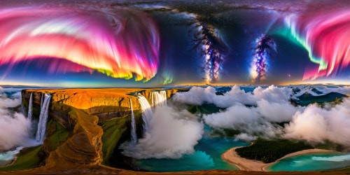 A mesmerizing, vibrant expanse of surreal colors dancing across an otherworldly landscape, swirling fractals, shimmering auroras, towering crystalline formations, and a breathtaking celestial dance under a never-ending starry night sky, a psychedelic paradise captured in flawless ultra-high resolution, a visual masterpiece of unmatched quality.