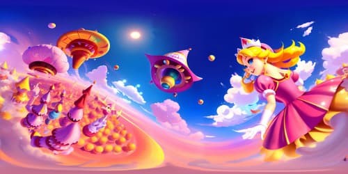 Princess peach (in pink dress) (supermario character)
