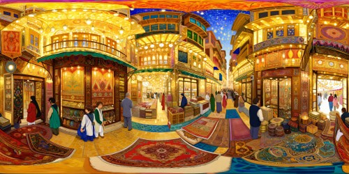 An opulent Turkish bazaar in dazzling ultra-high resolution, intricate mosaics shimmering under golden sunlight, vibrant tapestries fluttering in the warm breeze, a flawless masterpiece of exquisite detail and rich colors.