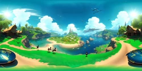 group of ducks in green head and brown are flying in the sky