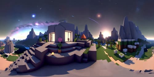 A beautifle night sky full of shooting stars moving in the twilight, clouds are floating about as the sun rises in the distance, spreading it's soothing orange glow across the peaceful night sky.